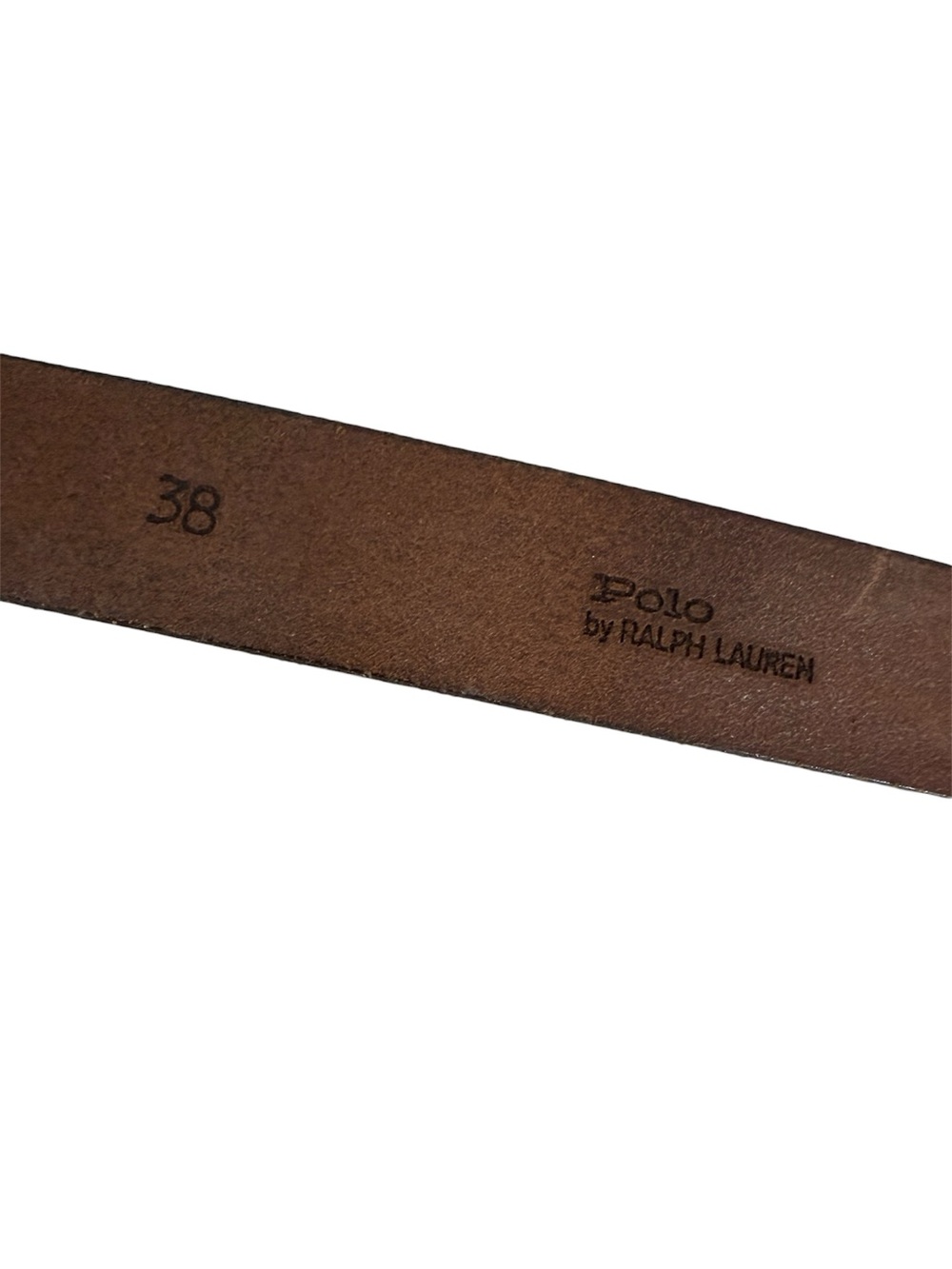RARE! Vintage Polo Ralph Lauren Solid Cast Brass and Leather Belt - Picture 9 of 9